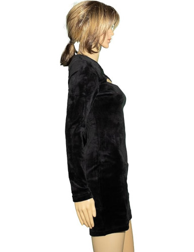 Black Long Sleeve Cut Out Bodycon Dress
