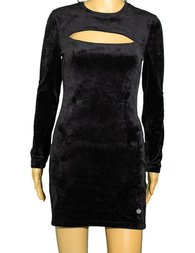 Black Long Sleeve Cut Out Bodycon Dress