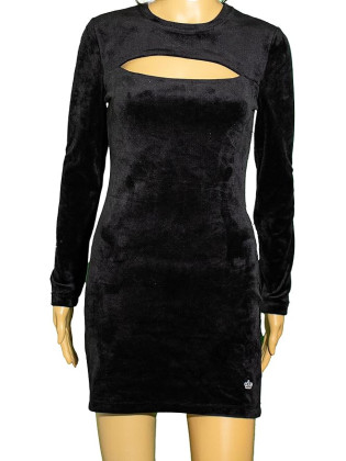 Black Long Sleeve Cut Out Bodycon Dress