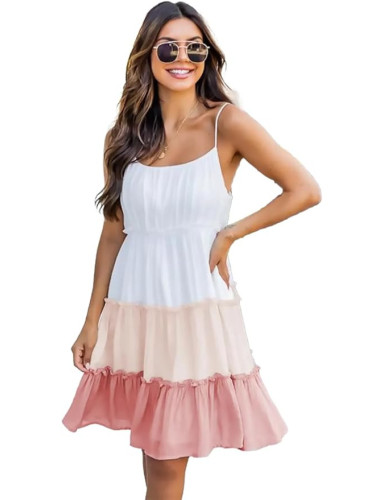 Summer Dress Multi-Color in White, Beige, and Pink - Your Perfect Companion for a Radiant Summer