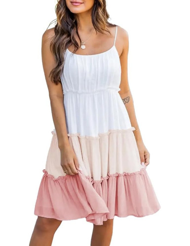 Summer Dress Multi-Color in White, Beige, and Pink - Your Perfect Companion for a Radiant Summer