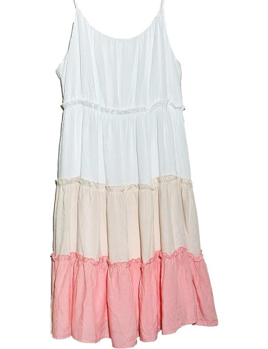 Summer Dress Multi-Color in White, Beige, and Pink - Your Perfect Companion for a Radiant Summer
