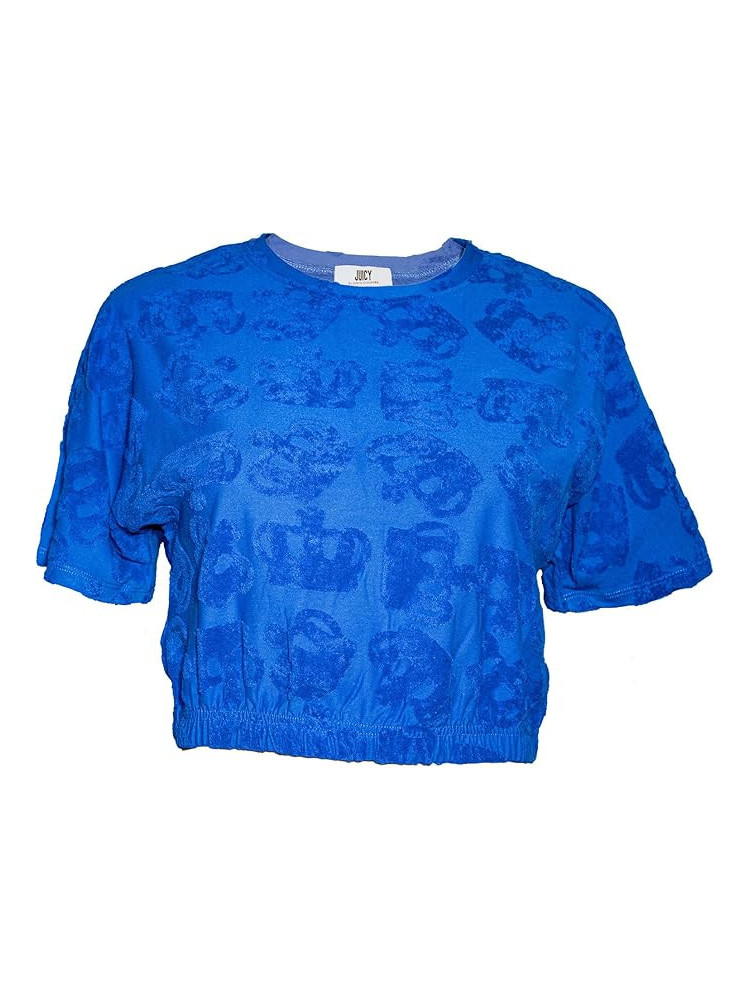 Juicy Womens Crew Neck Short Sleeve Towel Terry Top