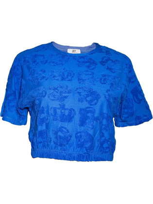 Juicy Womens Crew Neck Short Sleeve Towel Terry Top